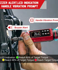 One Quarter Inch Digital Torque Screwdriver With Bright Colorful Large Display, 0.4 To 26.6 Inch Pounds Range, High Precision Pro Grade Plus Or Minus One Percent, Easy Readout For Precision Electronics And Tiny Builds, in use on bike wheel