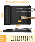 Silicone Grill Mat For Blackstone Griddles And Outdoor Grills, Heat Resistant To 450°F, Non Slip Tool Organizer, 16x11.5 Inch