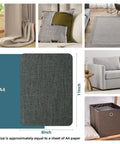 Self Adhesive Linen Repair Patches 8 By 11 Inches 2 Pack In Dark Grey for sofas, couches, and other fabric surfaces.