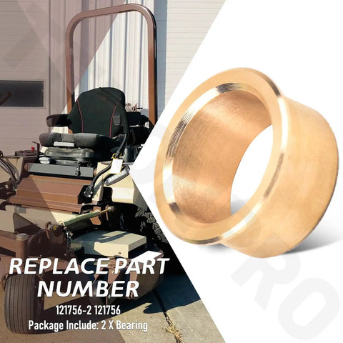 Two Pack Heavy Duty Oilite Bushing Direct Drop Replacement For 121756 2 Fits Grasshopper Zero Turn Mower Deck Bearings Built Tough For Real World Hustle