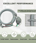 Power Whip Assembly Kit Half Inch By Six Foot Non Metallic Liquid Tight Flexible Electrical Conduit With Ten AWG Copper Wire