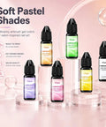 Airbrush Gel Nail Polish Set With 6 Vibrant Colors For Nails Non Dilution Formula 15ml Bottles Non Acetone Fine Mist Spray
