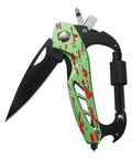 6 In 1 Multitool Carabiner With Pocket Knife Glass Breaker And Bottle Opener For Camping Hiking EDC Tool With Folding Knife