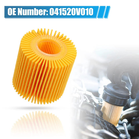 Engine Oil Filter Set For Toyota Avalon Camry Highlander RAV4 Sienna 10 Pack 04152-YZZA1 04152-31090 04152-YZZG1, filter close-up