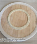 Underside view of 360 Degree Wooden Lazy Susan For Dining Table Quiet Smooth Rotating Serving Tray Round Serving Platter