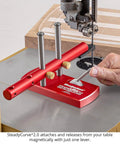 Replacement Pattern Follower Tips For Half Inch Band Saw Template Guide with SteadyCurve®2.0 on workshop table for precise cutting.