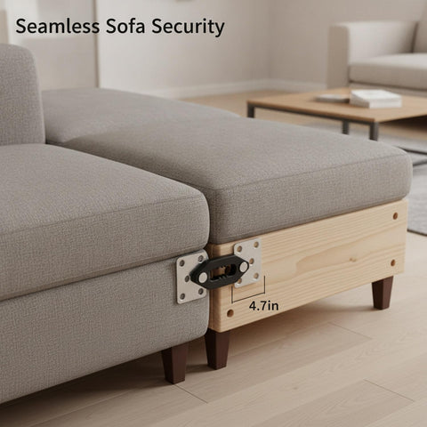 DIY Sofa Connector Clip For Modular Sectionals Plastic Furniture Buckle secures couch joins, size 4.7 x 3.4 x 1.6 inches