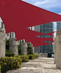 Waterproof Red Shade Sail 16x16 Rectangle Sun Shade Canopy for Your Patio Garden Backyard Deck UV Block Outdoor Tarp Cover