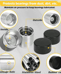 Moncer 4-Piece trailer bearing lubrication tool set; stainless steel tubes and rubber caps.
