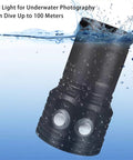 Beast Mode Bright 18000 Lumen Diving Flashlight Waterproof To 100 Meters LED Torch for underwater photography
