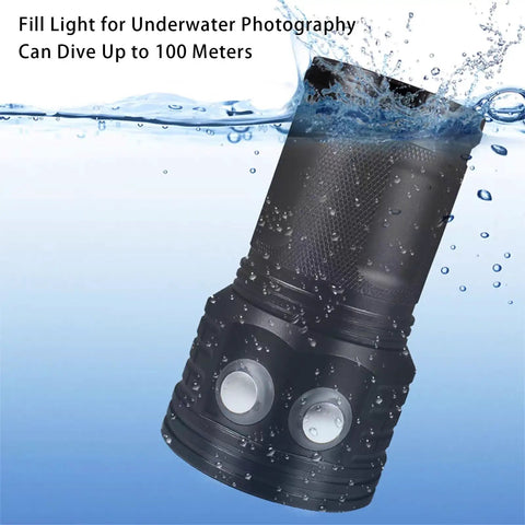 Beast Mode Bright 18000 Lumen Diving Flashlight Waterproof To 100 Meters LED Torch for underwater photography