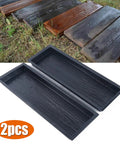 Two Pack Wood Grain Stepping Stone Molds For Concrete Garden Pathways Diy Patio Lawn Paving Kit With Wood Board Look Paver Molds For Walkways And Courtyards