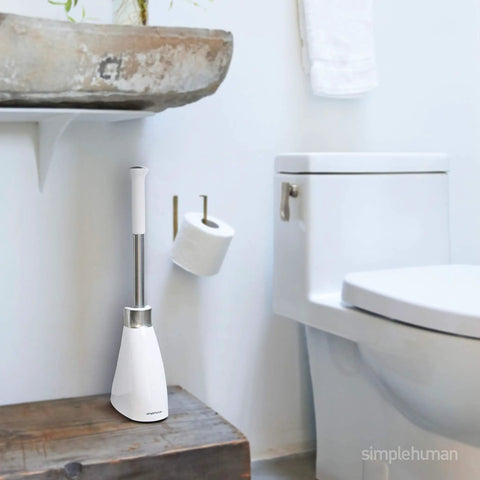 Must Have Toilet Plunger And Toilet Brush Set With Holder Magnetic Drip Free Covers in modern bathroom setting