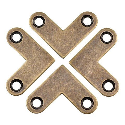 Upgrade Your DIY Builds With These 8 Piece Bronze L Shaped Corner Brackets, sturdy brass fasteners for vintage decor.