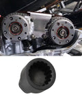 Camshaft Sleeve Socket For BMW B38 B48 B58 Engines 22mm 16PT shown with engine for removal and installation ease