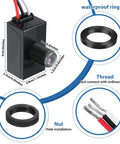 Dusk To Dawn Sensor For Outdoor Lighting 120 To 277V Photoelectric Switch with waterproof ring and wiring details
