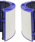 Two Top Notch Premium Combi 360 Glass Filter Set for Pure Air Purifier Models PH01 PH02 PH03 PH3A PH04 TP06 HP06 TP07 TP7A TP09 TP10 HP10 HP4B 97034101 96543201 Replacement, showing filter design and activated carbon layer.