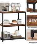 Built Tough Kitchen Island With Three Deep Storage Shelves And Reinforced Metal Frame, showcasing coffee maker and kitchen essentials.