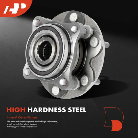 Beefy Front Wheel Bearing Hub Assembly For Toyota Tacoma 2005 2021 4Runner 2003 2021 FJ Cruiser 2007 2014 GX460 2010 2021 GX470 2003 2009 6 Lug 4WD Heavy Duty Replacement For Rugged Off Road Use, high hardness steel