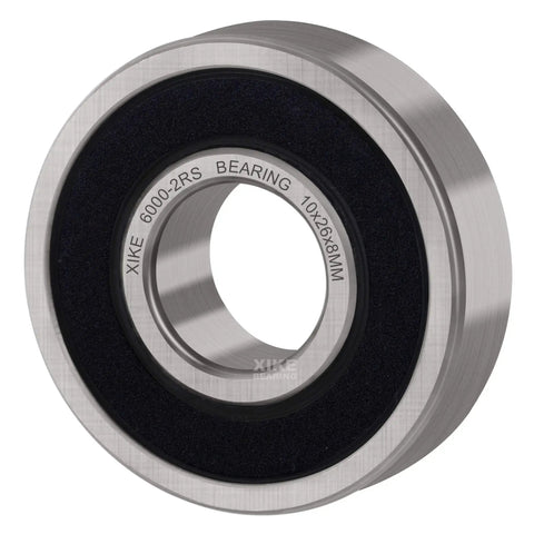 Close-up of 4 Pcs 6000-2RS Deep Groove Ball Bearings With Double Rubber Seals 10x26x8mm Pre-Lubricated For Smooth, Stable Performance And Budget-Friendly Operation.
