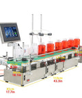 Compact Automatic Liquid Filling Machine With Conveyor Belt And Smart Dual Nozzles For Smooth Bottling Perfumes Spirits Cooking Oil No Sweat Digital Calibration on production line with jars.