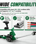 Powerful Electric Cable Puller That Turns Your Drill Into A Serious Wire Tugger for One Person Jobs, Handles 1000 Lbs On Wires From #14 To 1/0 Inside Conduits Up To 4 Inches With Smooth Adjustable Boom Head