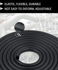 Fuel Line Repair Kit With 9.85 Ft 1/4 Inch Inner Diameter Rubber Gas Hose And 20 Spring Clamps 1/3 Inch Outer Diameter Fit For Cars Tractors Scooters Motorcycles Go Karts Easy DIY Auto Repair, black coiled rubber hose, elastic and adjustable.