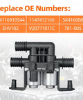 Coolant Temperature Control Valve And Heater Actuator Straight Bolt On Swap For Bmw X5 E53 E70 F15 X6 E71 F16 2004 To 2014 3.0L 4.4L 4.8L Motors with OE numbers.