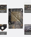 No Nonsense Tough 9 Mil Tarp Cover Waterproof UV Resistant Tarpaulin with reinforced edges and grommets.