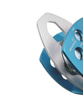 Heavy Duty Large Rescue Climbing Pulley With Swing Plate, Double Sheave Safety Pulley For Backyard Zipline And Outdoor Rock Lifting, Portable Blue