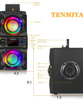 Beast Mode 40W Portable Bluetooth Speaker With Colorful Lights Dual Subwoofers And Heavy Bass FM Radio MP3 Player Bluetooth 5.0
