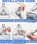 Installation guide for Heavy Duty 59 Inch Metal Mop Handle Universal Mop Stick With Pro Grade Durable Metal Clamp Fits Most Cotton Rope Ring Mops