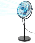 Heavy Duty 20 Inch High Velocity Pedestal Fan With 3 Speed Settings And Adjustable Height From 47 To 55 Inches, Metal Standing Fan
