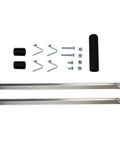 Top Shelf 21 Foot Telescoping Roof Snow Rake With 24 Inch Angled Blade And Shingle Guard Rollers Slick Aluminum Frame assembly hardware and components.
