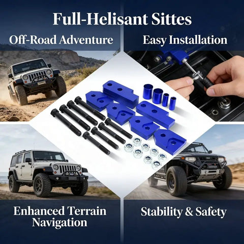 2 Inch ATV Lift Kit For 450 660 700 With Blue Aluminum And Steel Construction for enhanced off-road adventure and easy installation.