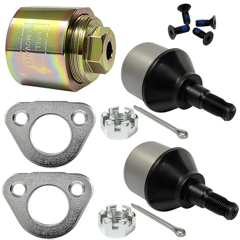 Heavy Duty Ball Joint Kit With Tool And Bracket For ATV And UTV Models Including Sportsman Ranger Ace Magnum Scrambler Trail Blazer Trail Boss Xpedition And More Fits 2x4 And 4x4 Versions Durable Upgrade, two ball joints