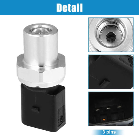 Drop In A C Pressure Sensor Switch 4H0959126B 4H0959126 For Audi A3 A4 A5 And Volkswagen Golf Touareg 2011 To 2014, three-pin details