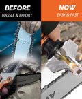 Comparison of traditional and modern chainsaw sharpening with the Must Have Pro Grade Electric Chainsaw Sharpener Kit