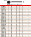 Heavy Duty 60L 100L 150L Collet Chuck Holder For CNC Milling And Lathe, detailed specifications chart with dimensions.