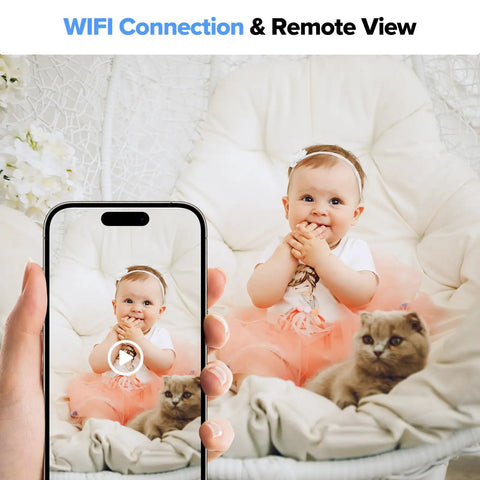 1080p WiFi Security Cam With Night Vision Indoor Outdoor Nanny Cam For Home Or Office Local And Cloud Storage Quick Setup