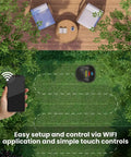 Automatic Lawn Mower Robot E1600T for large yards with WiFi control in use on a lawn