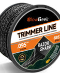 2.8 Lb Spool Twisted Trimmer Line 0.095 Inch, 885 Feet, Heavy Duty Weed Eater String For Echo Black Diamond Trimmers And Ego Grass Cutters