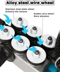 Heavy Duty Wall Mounted Wire Threader Featuring Six Beefy Guide Wheels And Thirty Meter Stringing Wire showcasing six alloy steel guide wheels.
