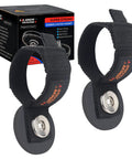 Heavy Duty Magnetic Garage Organizer Straps For Cords Hoses Cables Ropes And Tools Velcro Magnetic Holder For Workshop Home Truck RV And Pickup 2 Pack shown with packaging