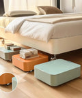Butter Smooth Furniture Casters 4 Pack 1.25 Inch Low Profile Rubber Mini Swivel Wheels under bed storage boxes