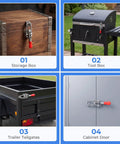 Image showing Heavy Duty 6pcs Stainless Steel Toggle Latch Clamps For Doors And Trailer Hatches Locking Hooks used on a storage box.