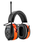 Upgraded Bluetooth Hearing Protection Headphones With AM FM Radio, 31 SNR Noise Reduction, 50 Hour Battery Life, Orange