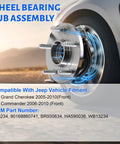 Front Wheel Bearing Hub Assembly With 5-Lug ABS For Jeep Grand Cherokee 2005-2010 And Jeep Commander 2006-2010 Replacement Hub 513234 OEM quality.