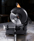 Beefy 14 Inch Metal Chop Saw With 3500W Brushless Motor And Adjustable 750 To 1200 RPM in workshop setting