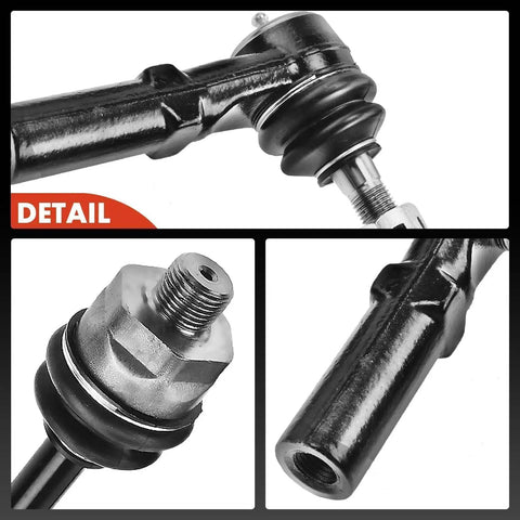 Front Inner And Outer Tie Rod End Kit To Fix Uneven Tire Wear For Chevy Silverado 1500 HD 2001-2010, 2500-3500 2001-2010 Series, Classic And HD Models, Durable Steel Construction, black steel tie rod ends